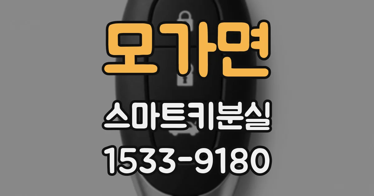 모가면 스마트키분실