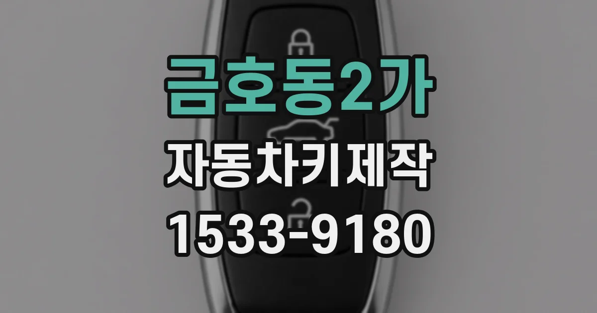 금호동2가 자동차키제작