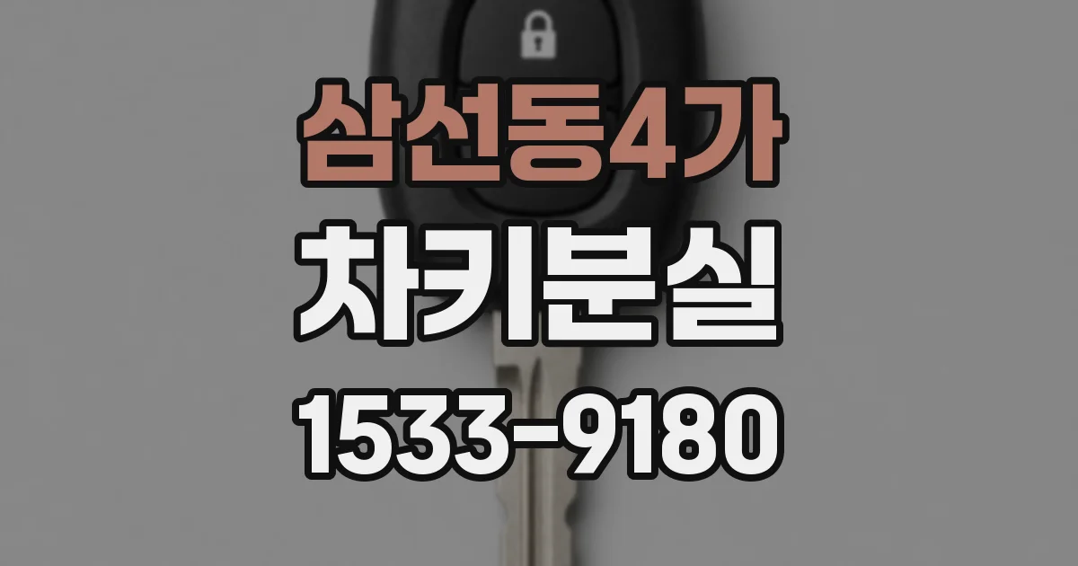 삼선동4가 차키분실