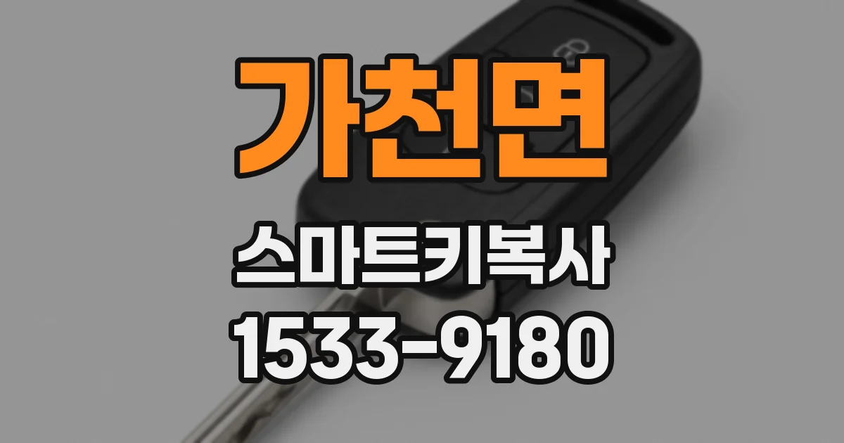 가천면 스마트키복사
