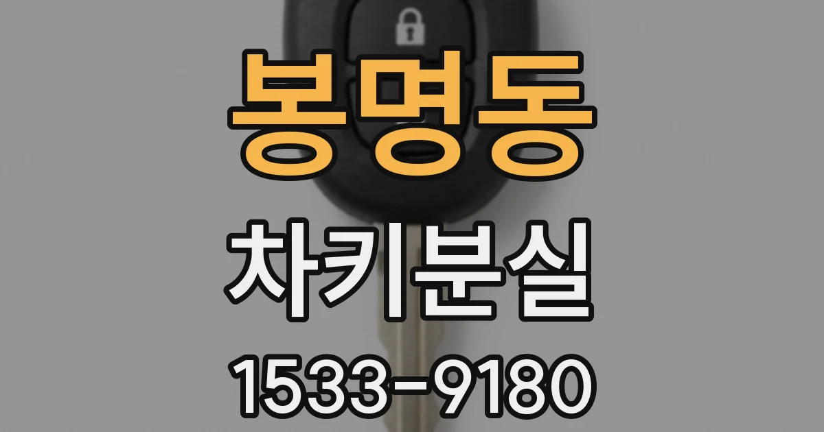 봉명동 차키분실