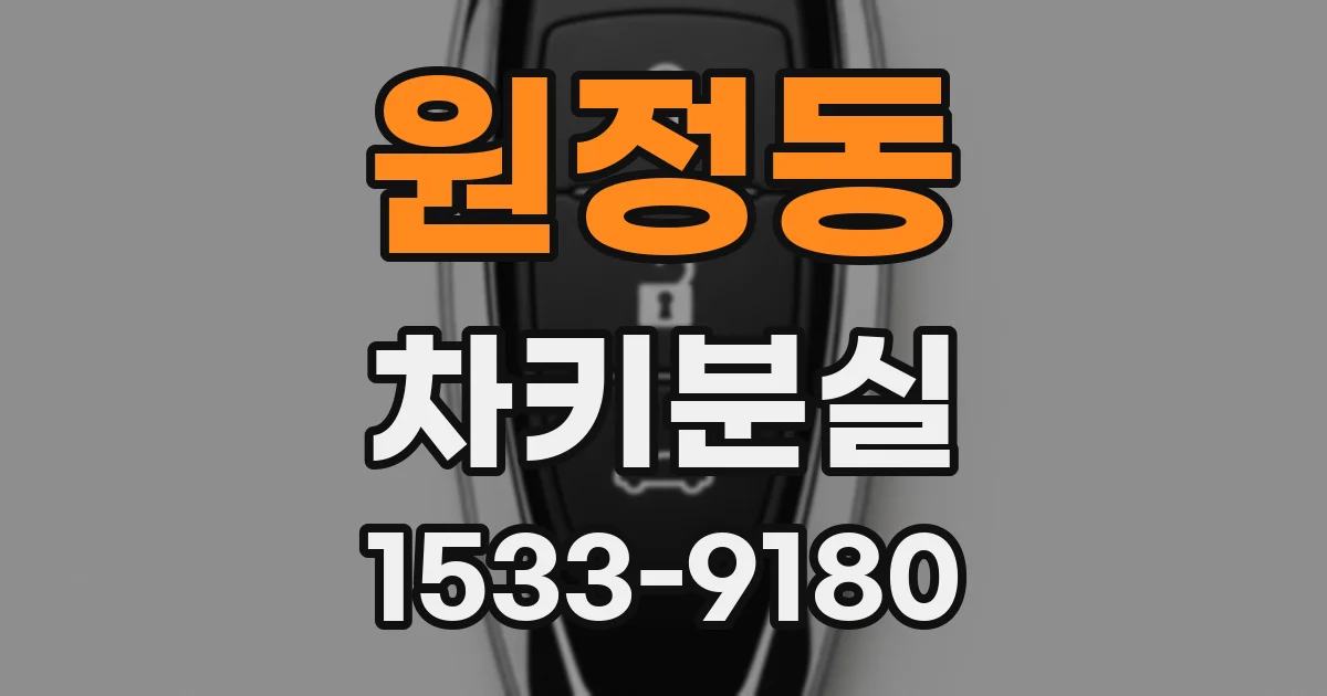 원정동 차키분실