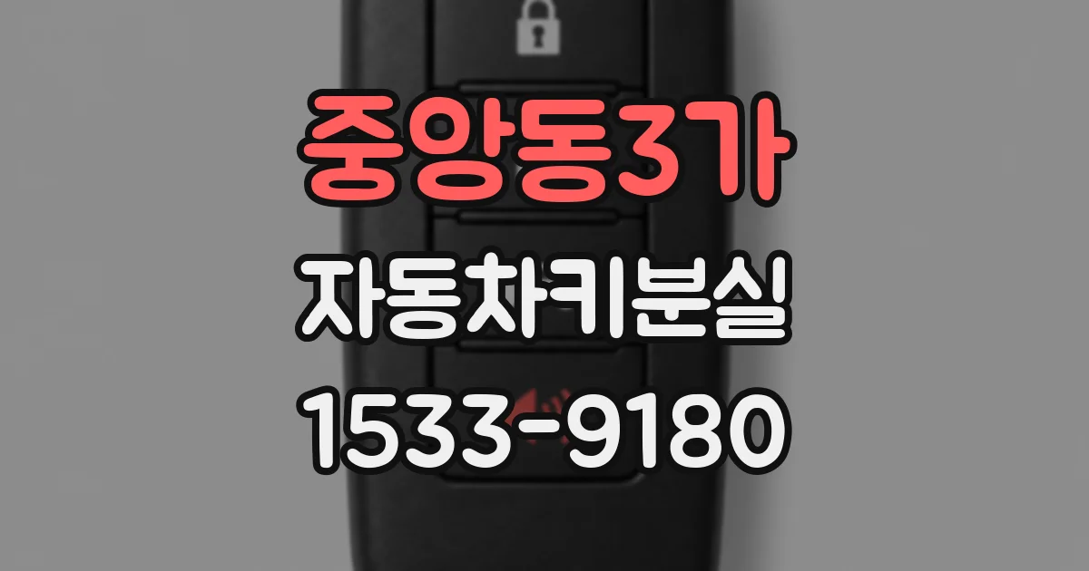 중앙동3가 자동차키분실