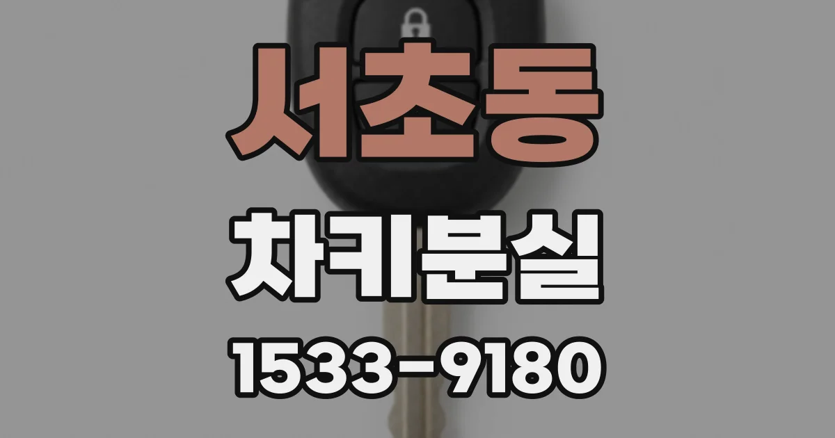 서초동 차키분실