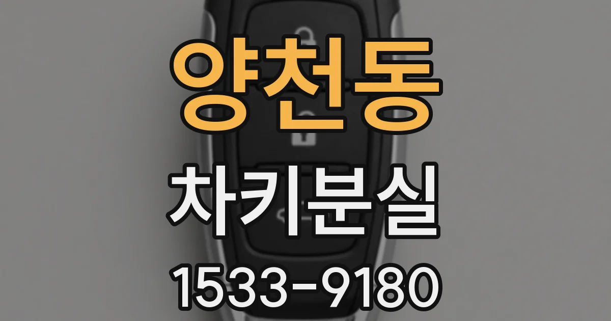 양천동 차키분실