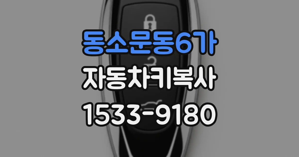 동소문동6가 자동차키복사
