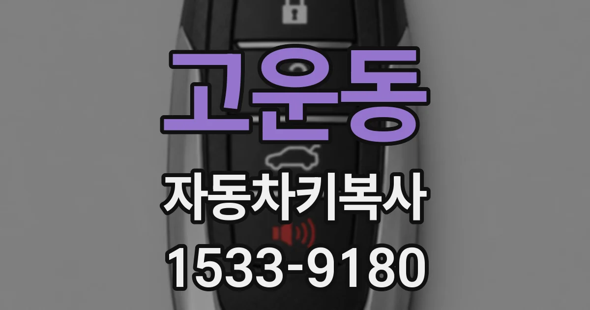 고운동 자동차키복사