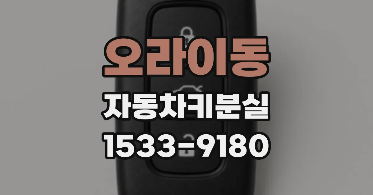 오라이동 자동차키분실