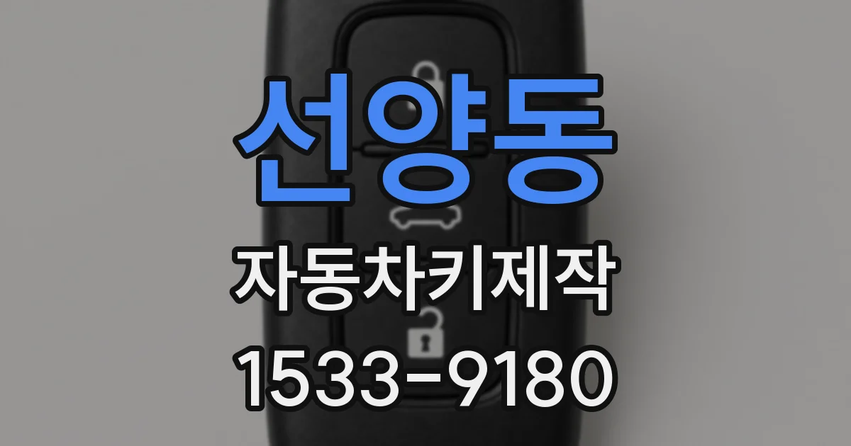 선양동 자동차키제작
