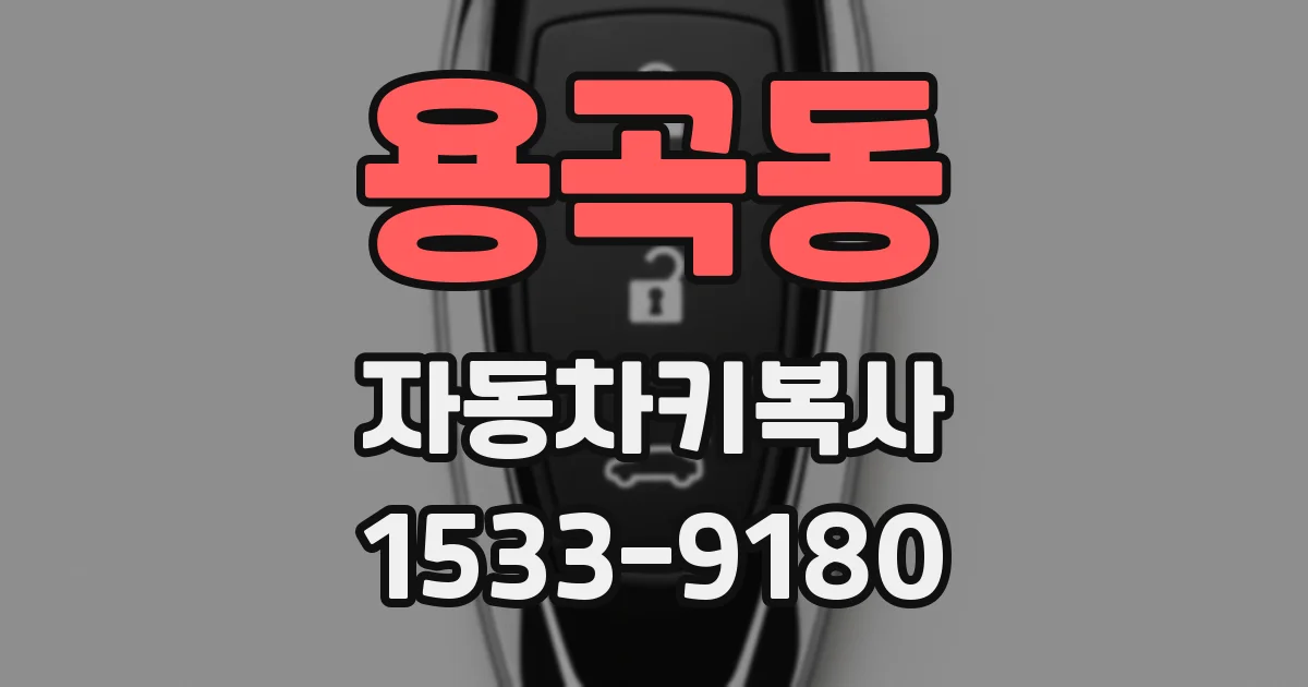 용곡동 자동차키복사