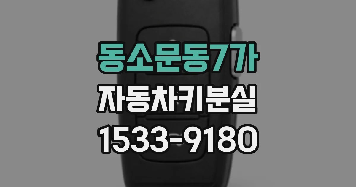 동소문동7가 자동차키분실