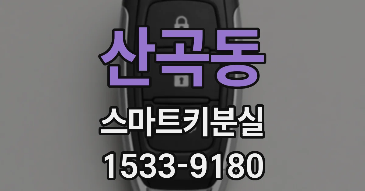 산곡동 스마트키분실