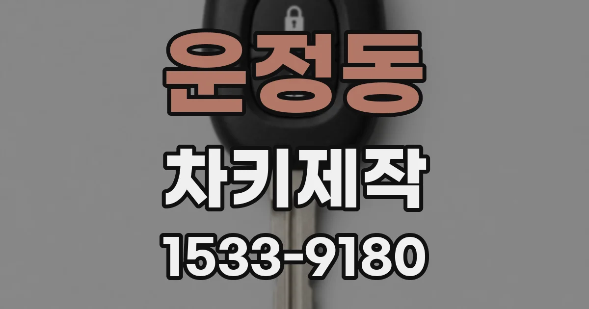 운정동 차키제작