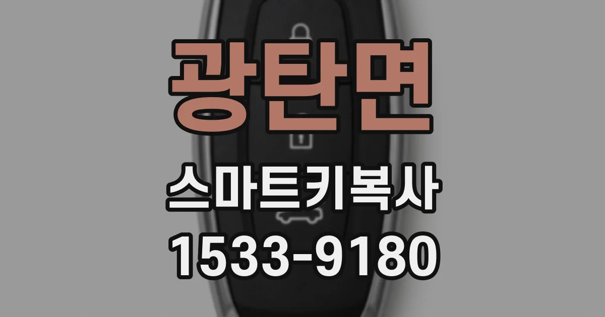 광탄면 스마트키복사
