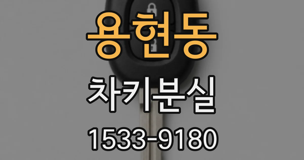 용현동 차키분실
