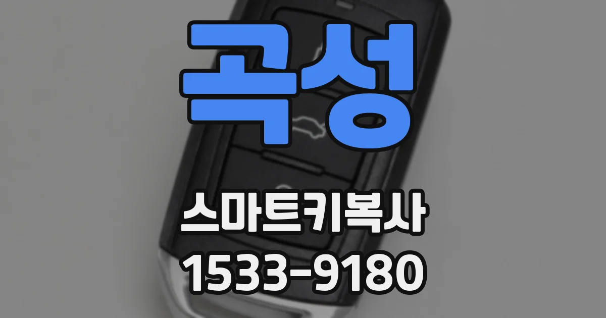 곡성 스마트키복사