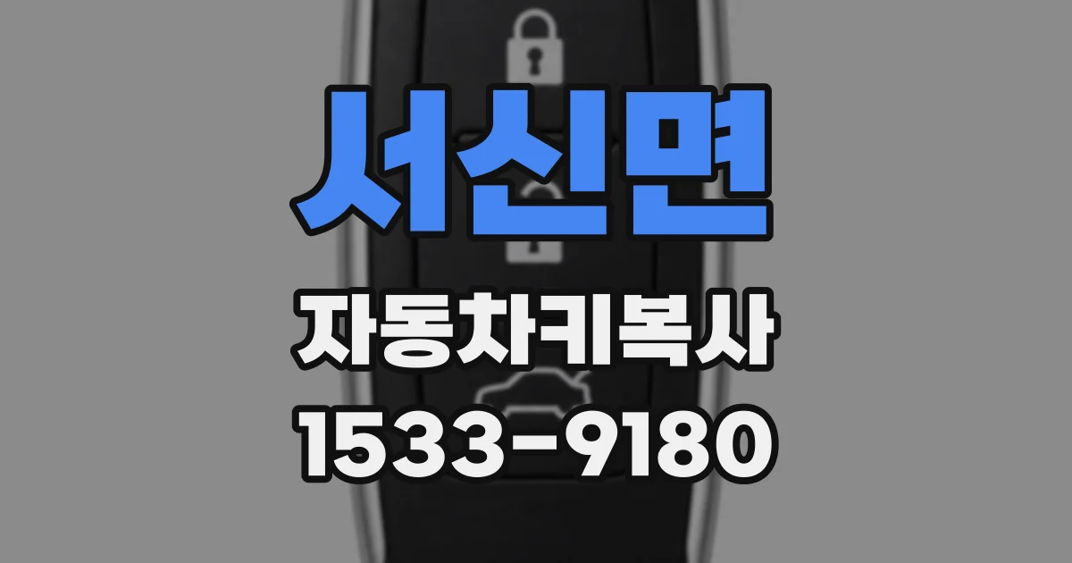 서신면 자동차키복사