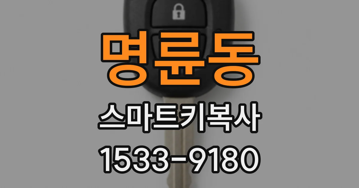 명륜동 스마트키복사