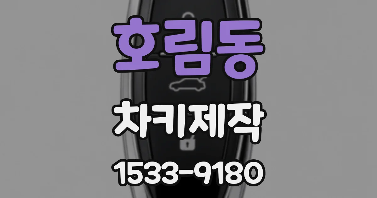 호림동 차키제작