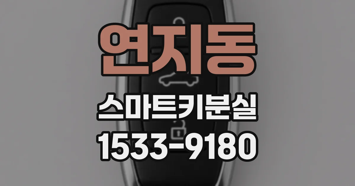 연지동 스마트키분실