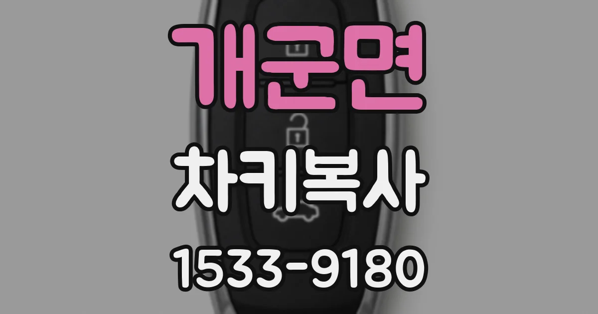 개군면 차키복사