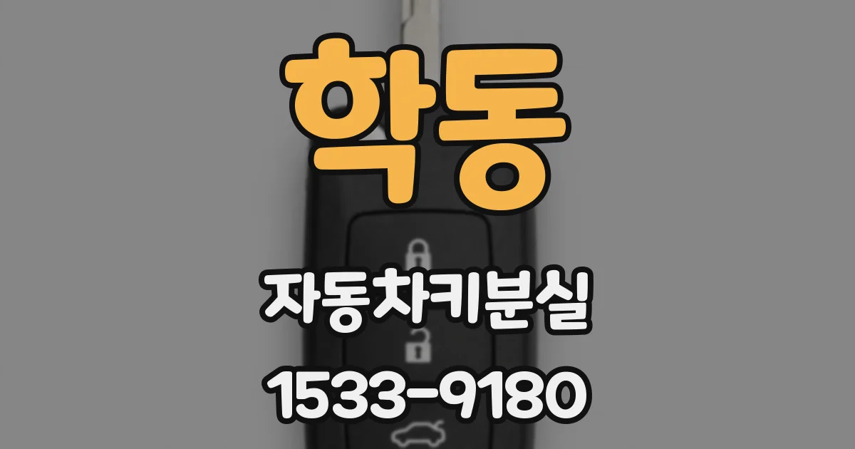 학동 자동차키분실