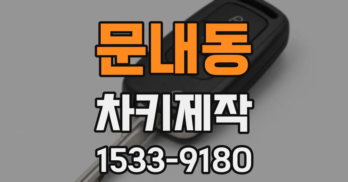 문내동 차키제작
