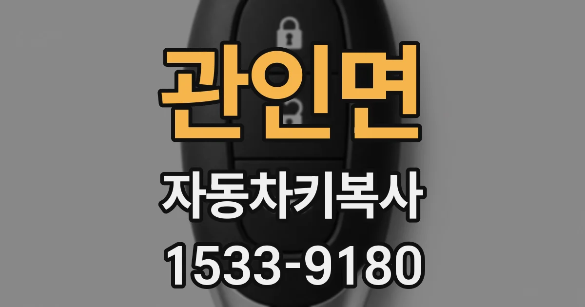 관인면 자동차키복사