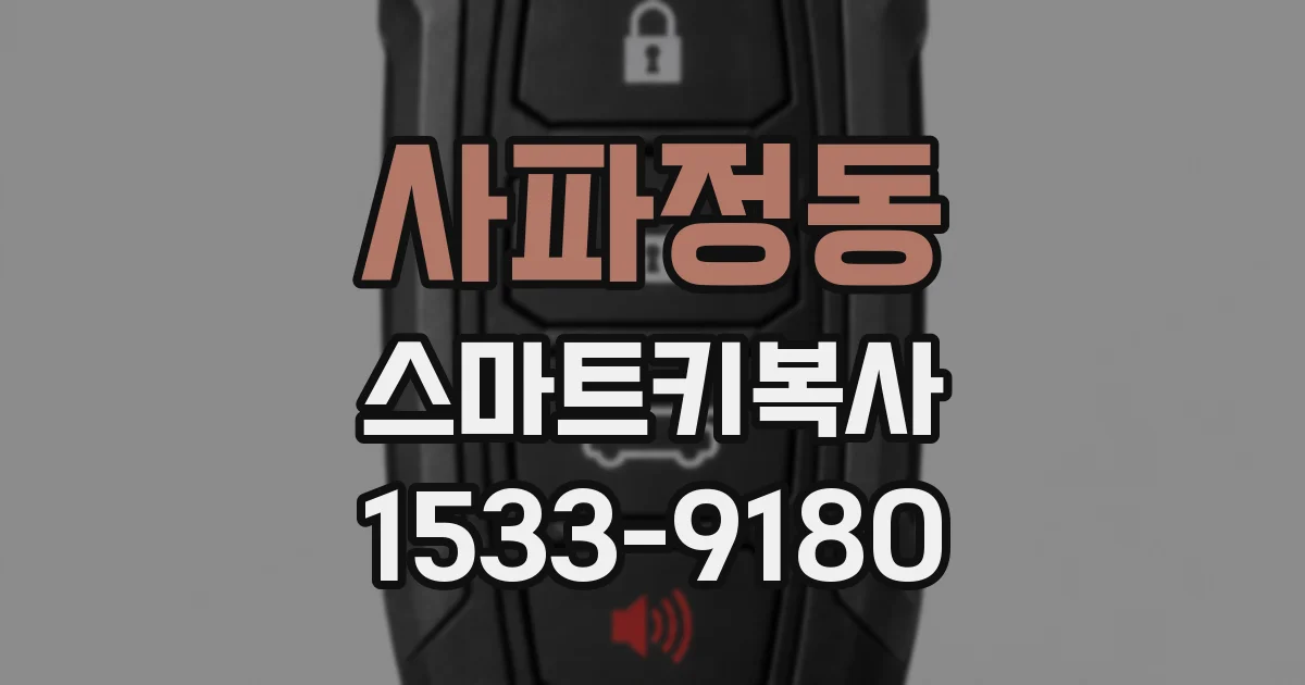 사파정동 스마트키복사