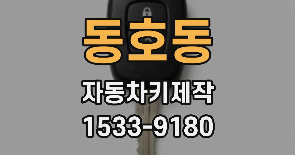 동호동 자동차키제작