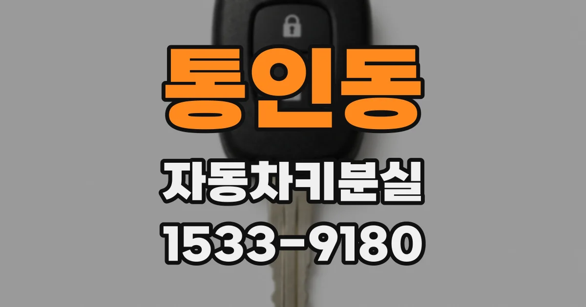 통인동 자동차키분실