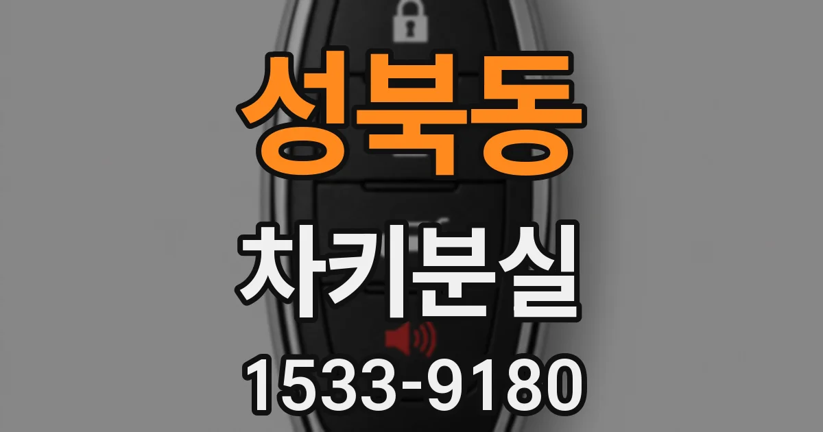 성북동 차키분실