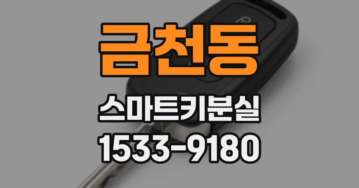 금천동 스마트키분실