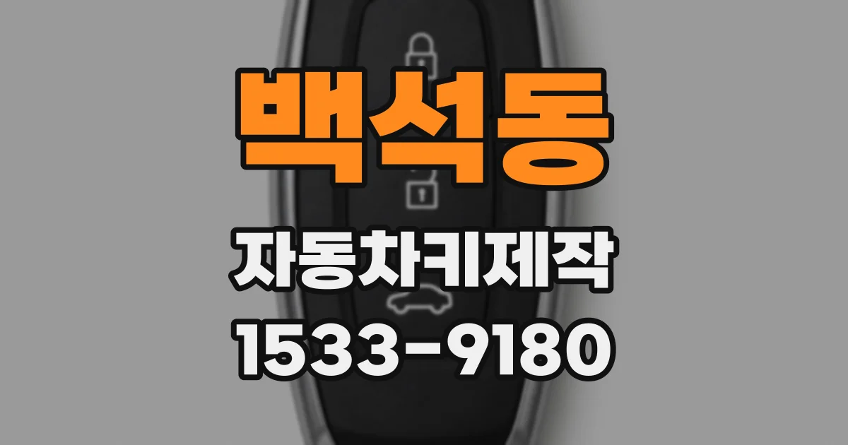 백석동 자동차키제작