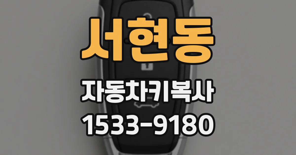 서현동 자동차키복사