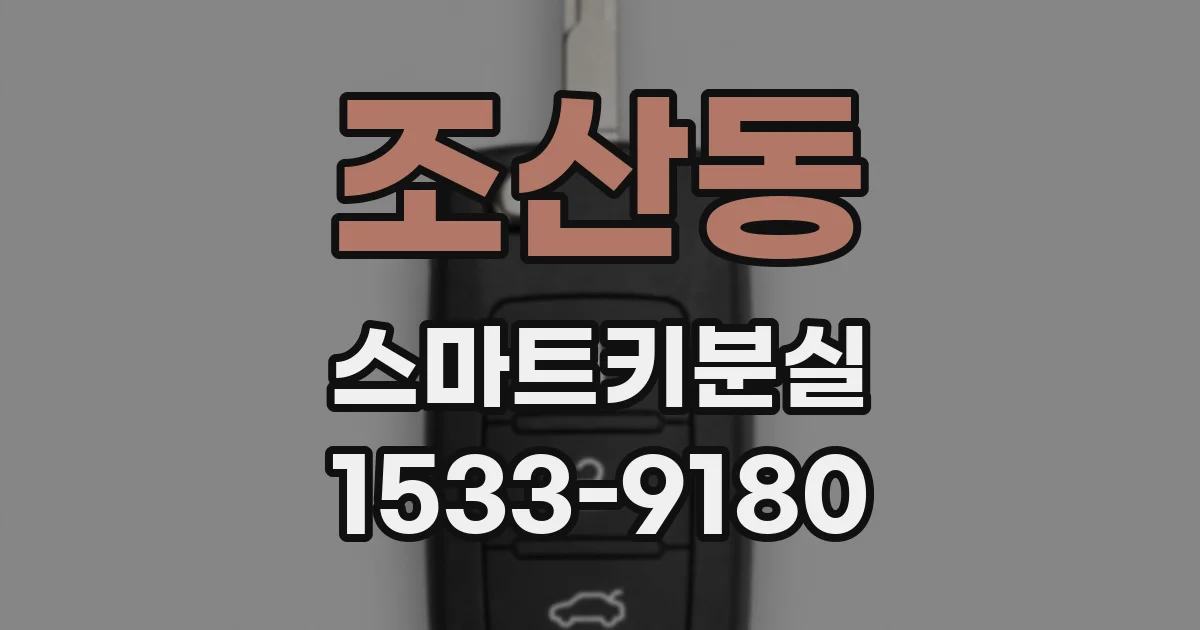 조산동 스마트키분실