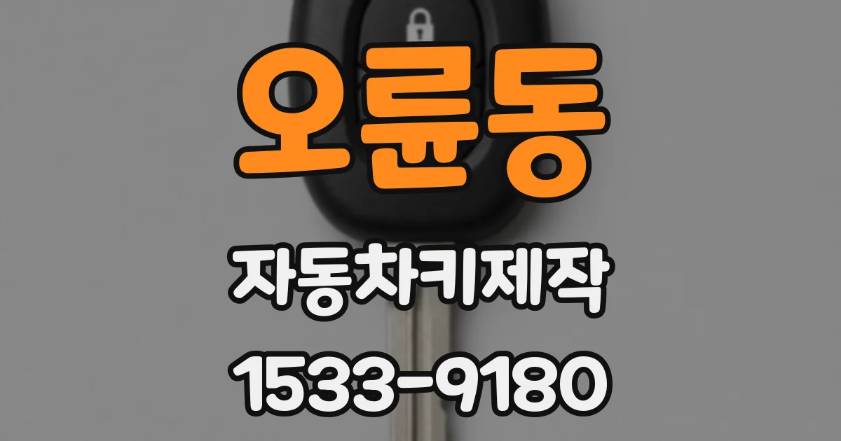 오륜동 자동차키제작