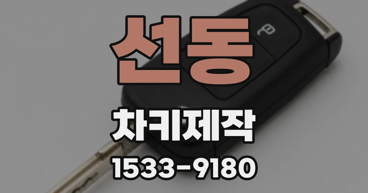 선동 차키제작