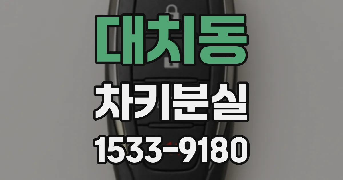 대치동 차키분실