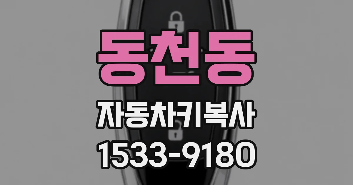 동천동 자동차키복사
