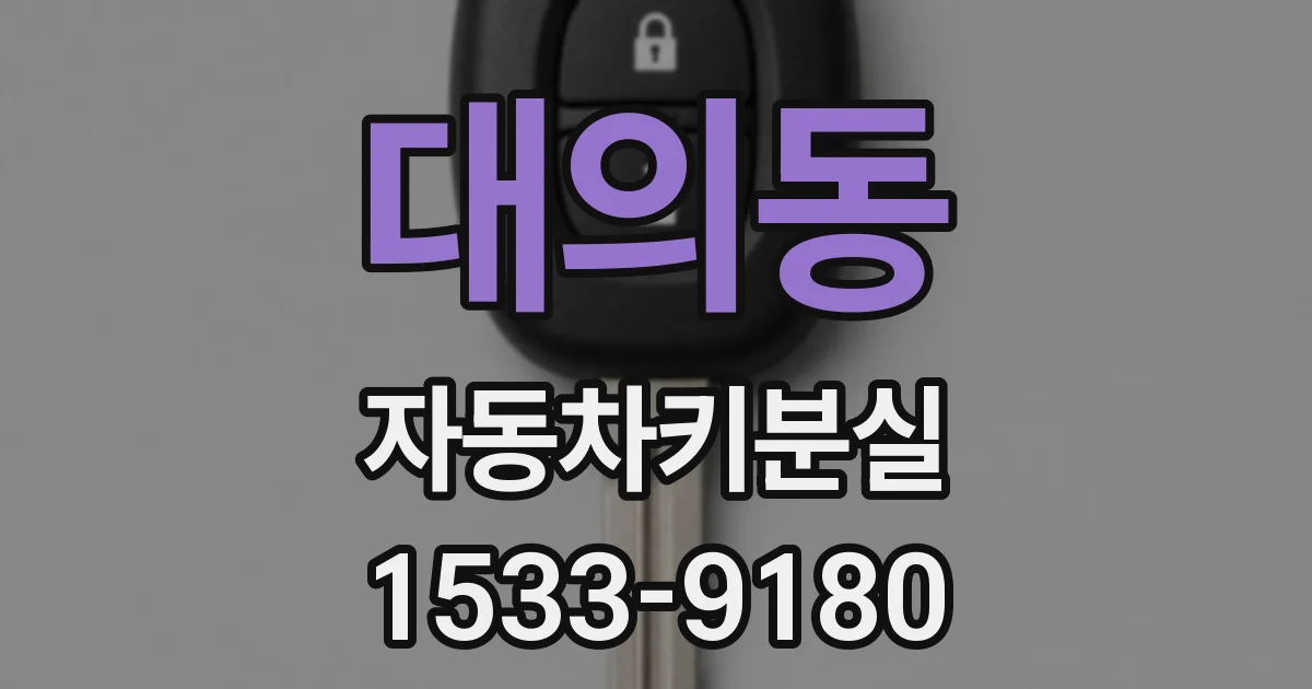 대의동 자동차키분실