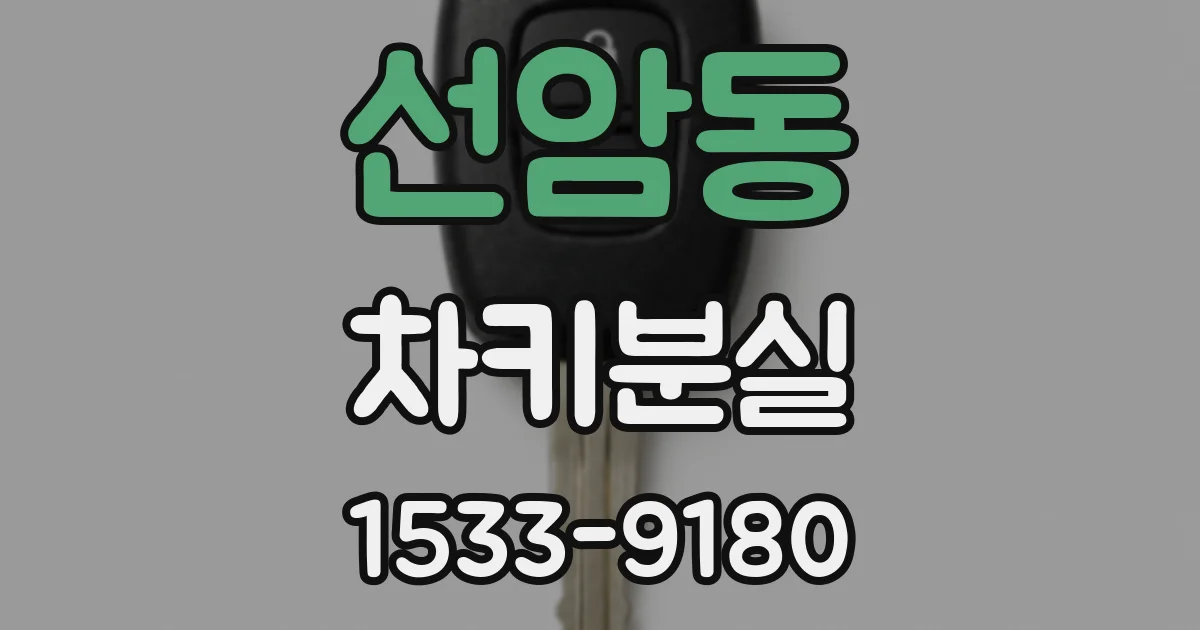 선암동 차키분실