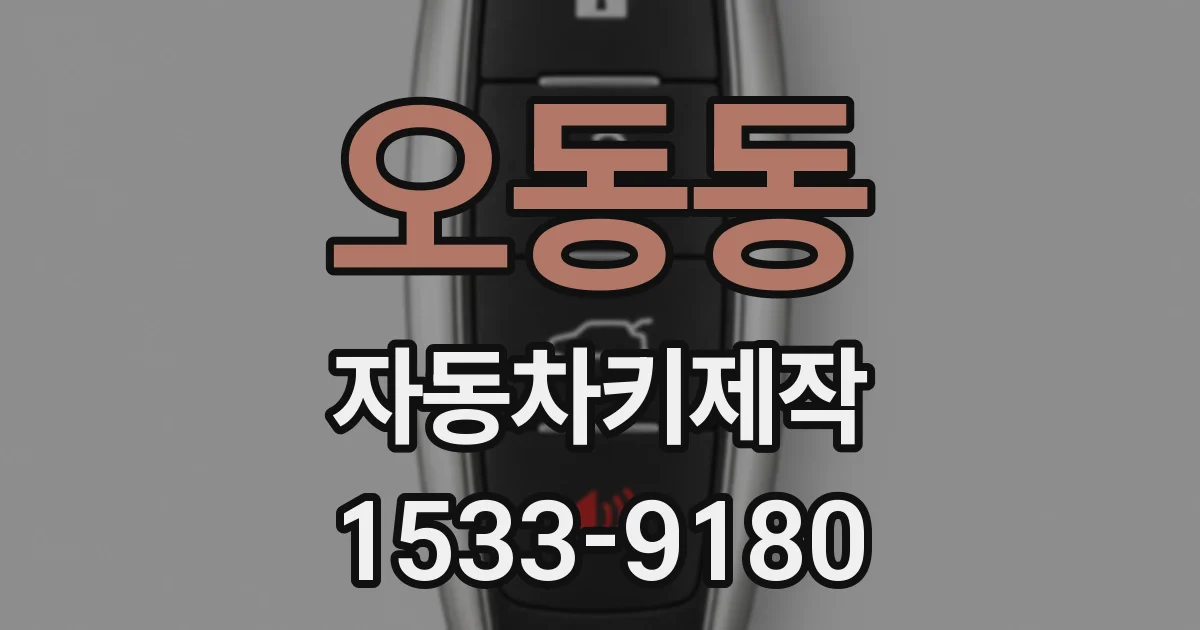 오동동 자동차키제작