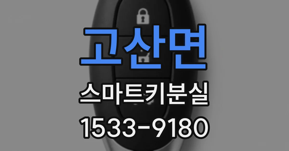 고산면 스마트키분실