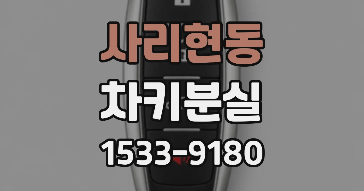 사리현동 차키분실
