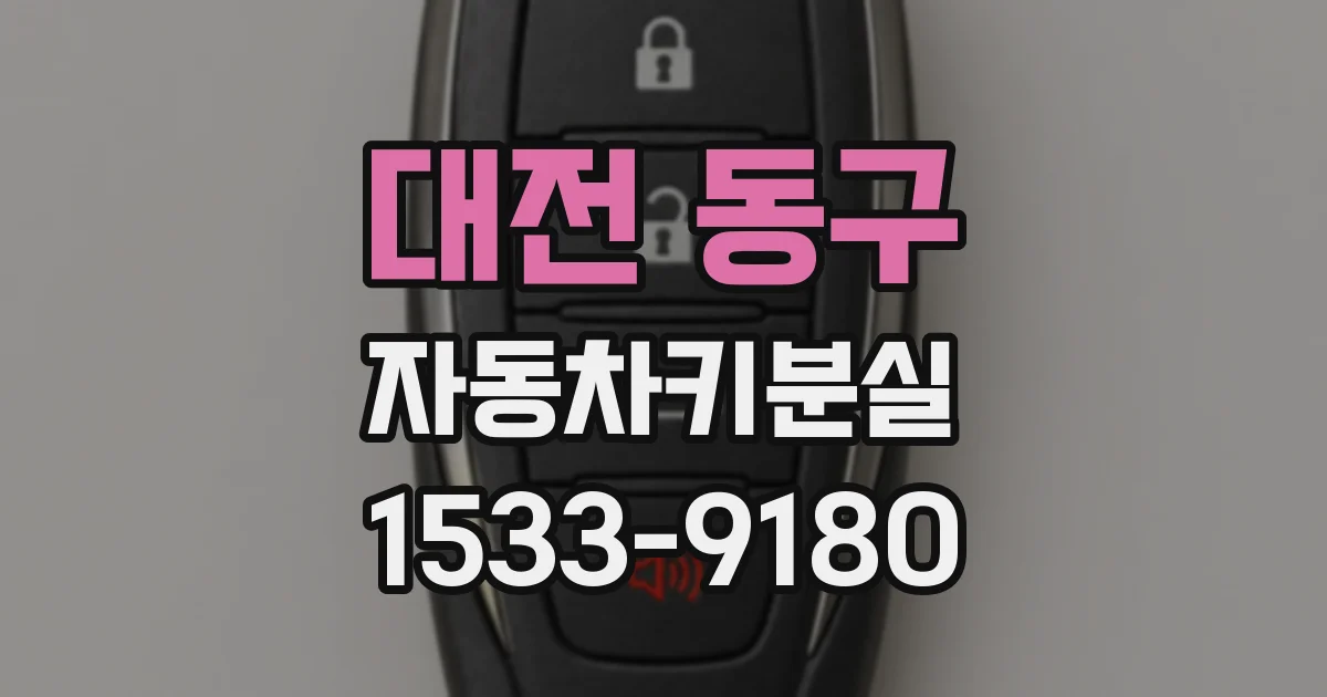 대전 동구 자동차키분실
