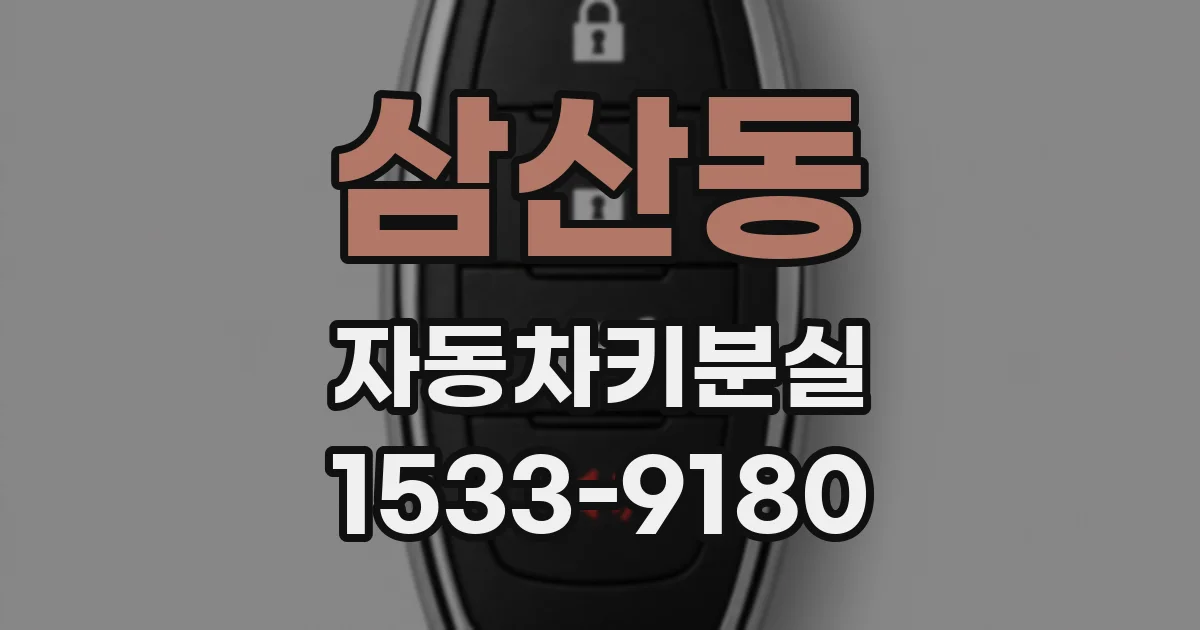 삼산동 자동차키분실