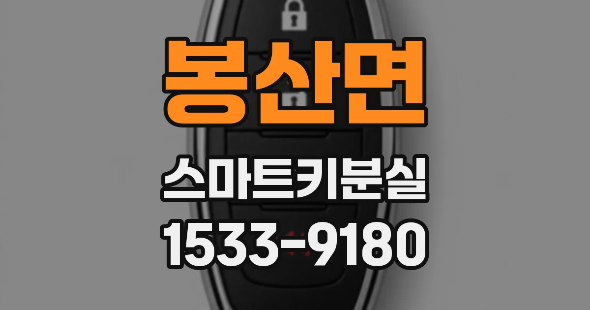 봉산면 스마트키분실