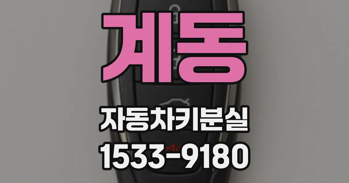 계동 자동차키분실