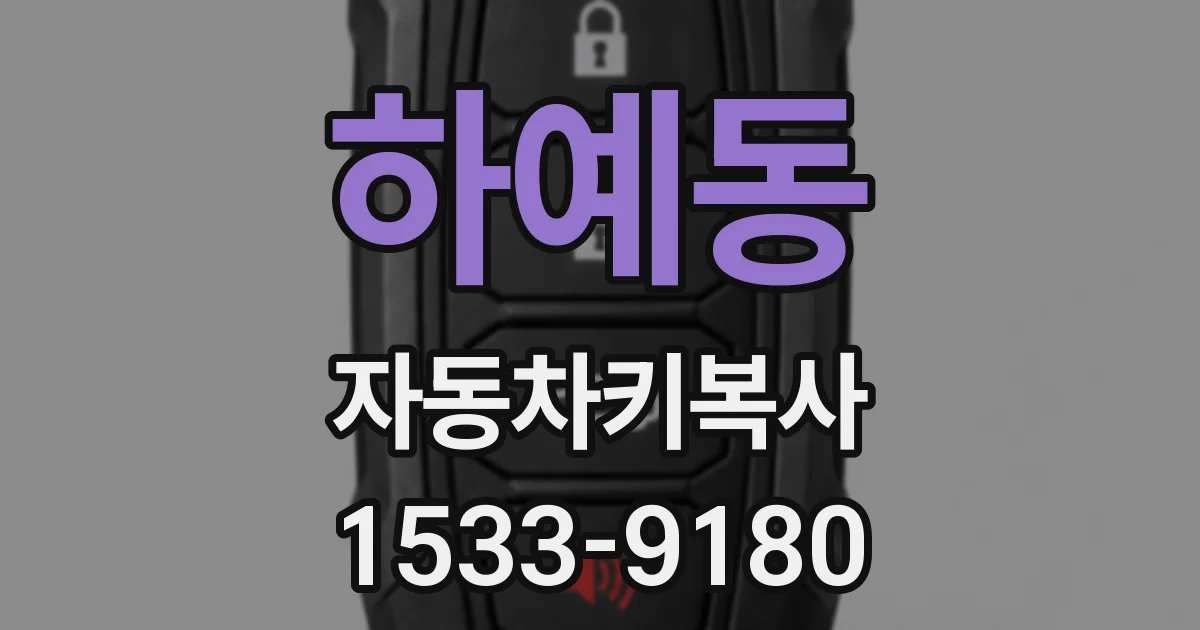 하예동 자동차키복사